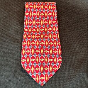 Robert Talbott Red and Yellow Patterned Tie